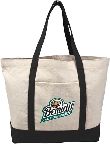 Vista 144 de Campus Lab Bolsa de lona con logotipo primario colegiado con bolsillo externo, bolsa de hombro reutilizable para ir de compras, playa Águilas A&m