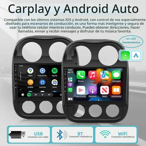 Vista 2 de NHOPEEW 2+32G 10.1'' Android Car Stereo para Jeep Patriot Compass 2010-2016
