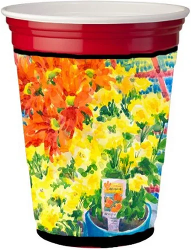 Vista 27 de Caroline's Treasures 6015LITERK Flower – Bird of Paradise Botella de vino Hugger Botella Enfriador de Frigorífico Hugger Funda Abrazadora Lavable a