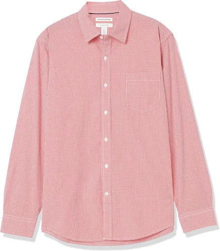 Vista 7 de Tienda Essentials Men's Regular-Fit Long-Sleeve Casual Poplin Shirt
