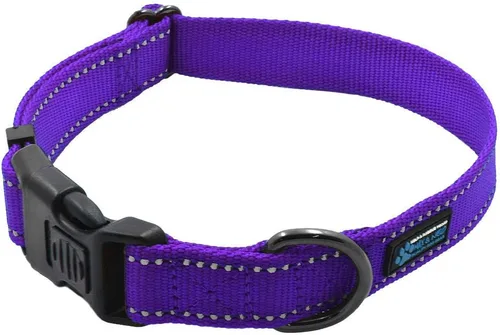 Vista 14 de Max and Neo NEO - Collar reflectante con hebilla de nailon para perro, donamos un collar a un rescate de perros por cada collar vendido (XS, negro)