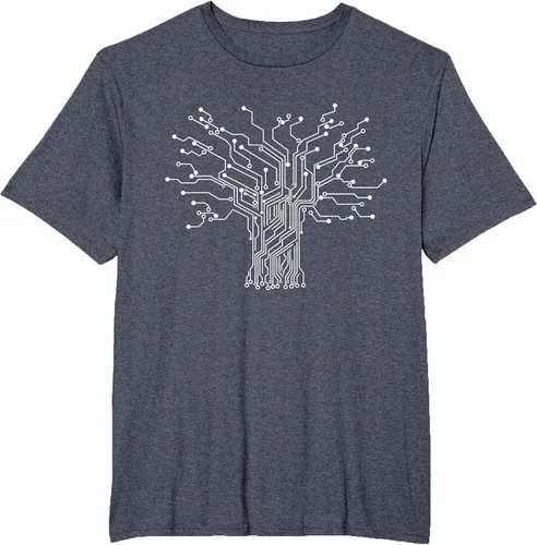 Vista 16 de Electronics Technician Binary Tree - Electrical Engineer T-Shirt Asphalt Grey