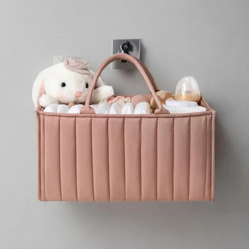 Vista 6 de Amplio organizador de pañales – Organizadores de bebé personalizables y almacenamiento para mamá – Diseño portátil y elegante – Ideal para artículos