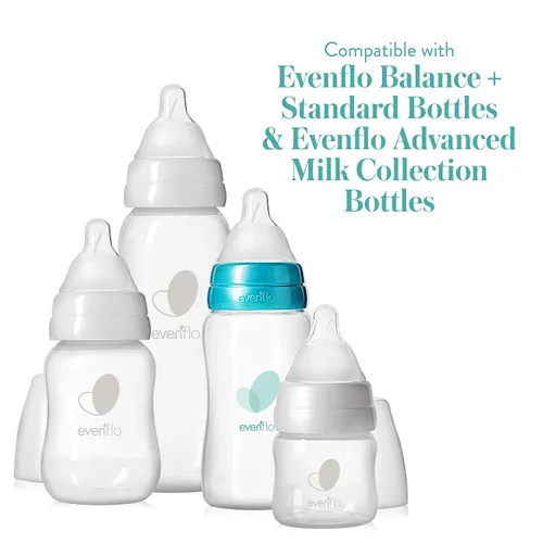 Vista 4 de Evenflo Balance Plus - Tetinas de cuello estándar (1.5 pulgadas) para uso solo con botellas de cuello estándar Evenflo Balance Plus, flujo rápido