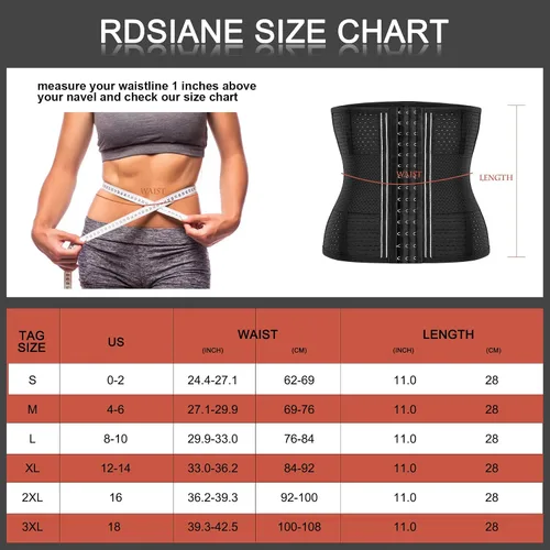 Vista 6 de RDSIANE Mujeres Cintura Entrenador Shapewear Control Cinturón Cintura Cincher Cuerpo Shaper Deporte Entrenamiento Faja Underbust Corsé