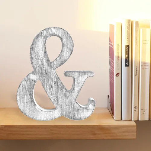 Vista 5 de Letras de madera rústica sin terminar de 8 pulgadas para decoración de pared, letras decorativas de pie en rodajas, decoración de tablero