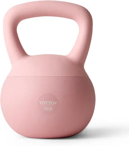 Vista 15 de YOTTOY Pesa rusa suave, pesas rusas con agarre antideslizante para entrenamientos en casa, juego de pesas rusas fuerza y seguridad garantizadas