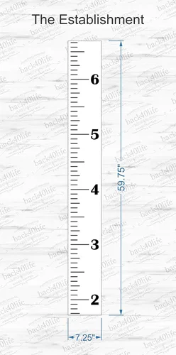 Vista 3 de Back40Life Tabla de crecimiento de madera para niños y niñas (El establecimiento) - Weathered Natural