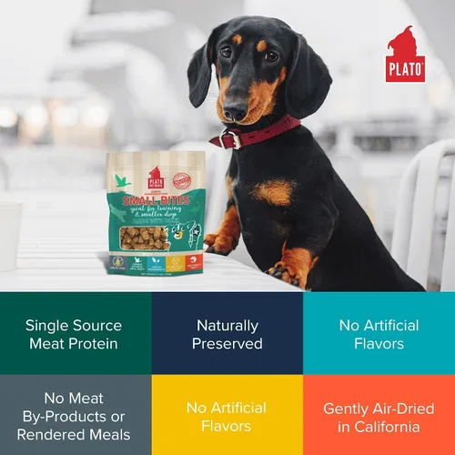 Vista 5 de Plato Pet Treats - Golosinas secas al aire para perros, carne y pato reales del tamaño de un bocado, sin granos y alto contenido de proteínas