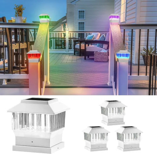 Vista 21 de 50 Lumen Luces Solares para Postes, 3 Modos Luces para Deck al Aire Libre, Valla, Tapa de Poste - 4x4 3.5x3.5 4.5x4.5 o 5.5x5.5, Luces LED