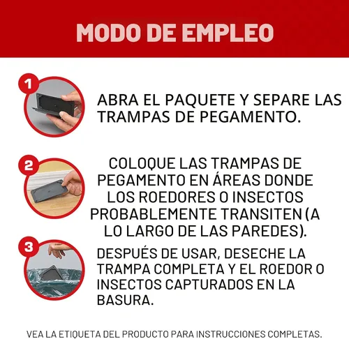 Vista 8 de Tomcat - Trampas de pegamento tamaño de ratón con Eugenol para mayor adherencia para ratones, cucarachas y arañas, 6 trampas Almohadillas