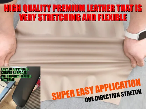 Vista 2 de Cinta de reparación de cuero – 4 x 48 pulgadas, autoadhesiva, impermeable, flexible, kit de parches de reparación para sofá, asiento de coche