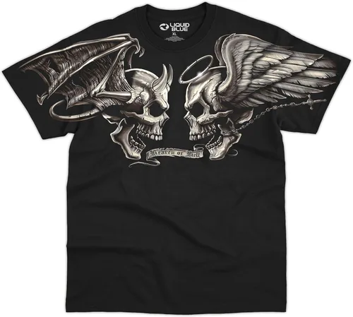 Vista 8 de Liquid Blue Camiseta Good and Evil de talla grande para hombre