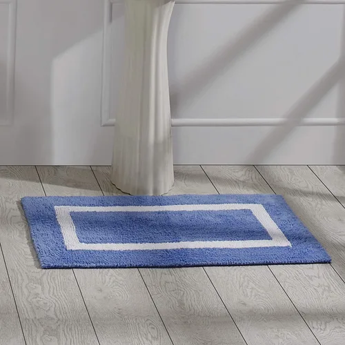 Vista 99 de Better Trends - Alfombra de baño 100% algodón reversible, altamente absorbente y lavable a máquina, suave, tapete de ducha para piso de baño