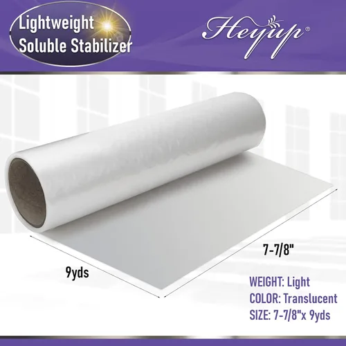Vista 5 de Estabilizador soluble en agua del bordado, plantilla de diseño de 7-7/8 '' x 9yds y agente de transferencia para bordado de puntada, película