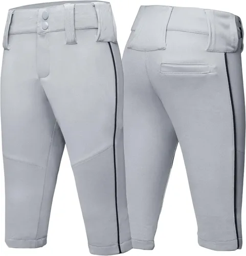 Vista 3 de QBK 2T3T4T5T6T7T Toddler Boy's Knicker Baseball Pants with Side PipingBraid