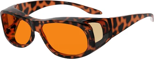 Vista 31 de Eyekepper Blue Light Reduction Fitover Glasses with Amber Lens Computer Glasses for Digital Screen,Wear Over Most Eyewear or Alone for