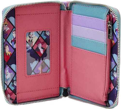 Vista 4 de Loungefly Disney Villains Color Block Zip Around Wallet