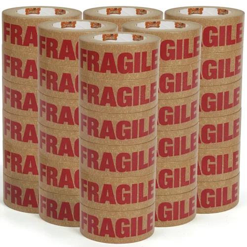 Vista 8 de TAPEBEAR Cinta Frágil de Papel Kraft Ecológico de 2 pulgadas x 55 yardas, Cinta de Papel Marrón de Embalaje Biodegradable Cinta Autoadhesiva