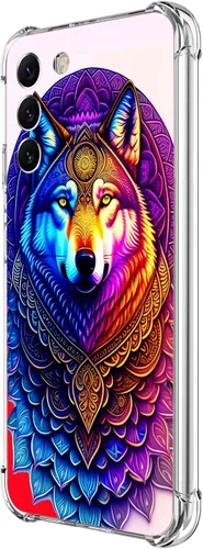 Vista 10 de Funda para Galaxy S23 FE, protección contra caídas de flores de mariposa azul, a prueba de golpes, carcasa protectora de cuerpo completo resistente
