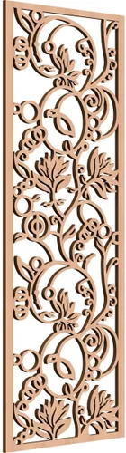 Vista 134 de Caspian Paneles de pared de madera con calado decorativo perforado, 9 3/8 pulgadas de ancho x 24 3/8 pulgadas de alto x 1/4 de alto, cereza