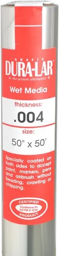 Vista 27 de Grafix Dura-Lar Película, 0.002 in, Plata, 54 in x 12 ft