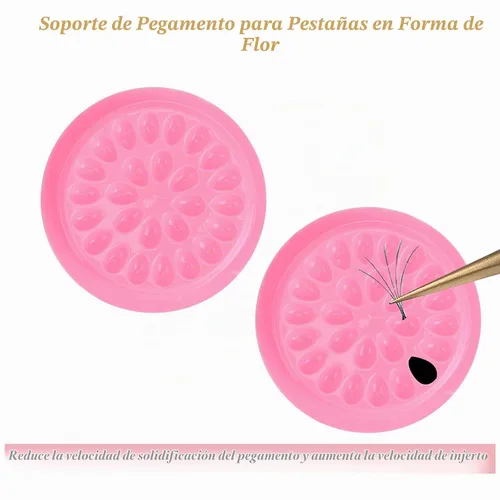 Vista 7 de 100 soportes para pegamento de pestañas postizas, bandejas de pestañas para extensiones, almohadillas de plástico desechables para paletas