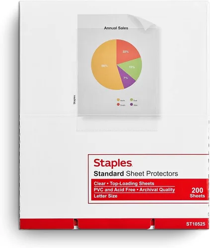 Vista 7 de Staples Protectores de sábanas pesados, 8.5 x 11 pulgadas, transparentes