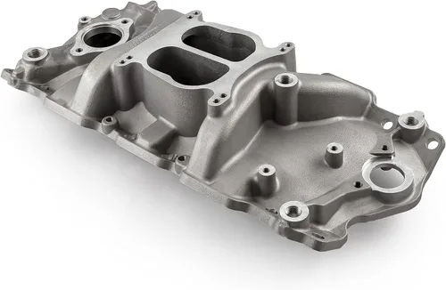 Vista 2 de Speedmaster 1-147-001 Compatible con Chevy SBC 350 1957-95 (no EGR) Colector de admisión de aluminio LowRise [Satinado]