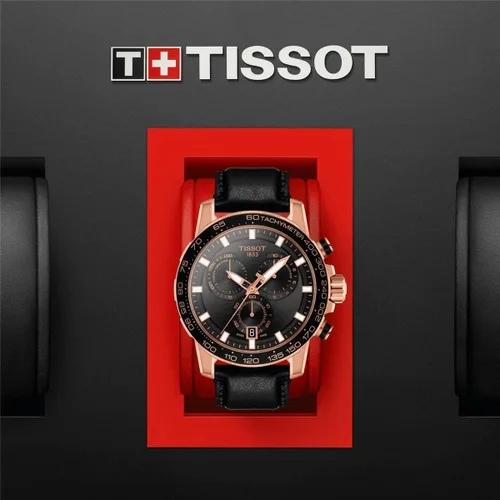 Vista 5 de Tissot Reloj casual de acero inoxidable para hombre Supersport negro T1256173605100, Negro -, Cronógrafo