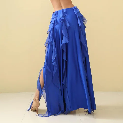 Vista 7 de ROYAL SMEELA Falda de danza del vientre de gasa falda de baile del vientre faldas de danza del vientre disfraces de bailarina del vientre para mujer
