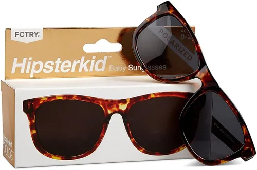 Vista 2 de Hipsterkid Polarized Baby Sunglasses with Strap for InfantToddler Flexible Frame, 100% UV Protection - Wayfarer, Ages 0-2