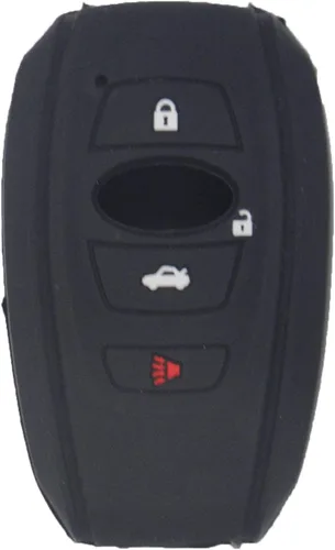 Vista 2 de LemSa Funda protectora de silicona con 4 botones para Subaru 2016-2018 Forester 2017-2018 Outback 2015 2016 2018 XV Crosstrek 2017 Impreza 2014-2017