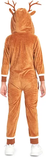Vista 2 de Tipsy Elves Rudolph The Red Nosed Reno Mono - Lindo Mono de Rudolf Marrón Fiesta Animal Mono para la Familia