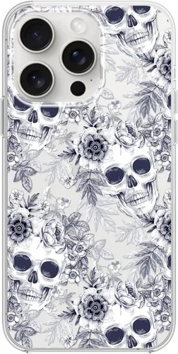 Vista 11 de Blingy's Funda para iPhone 15 Pro, bonito patrón de Navidad con diseño de copos de nieve de invierno, funda protectora transparente de TPU suave