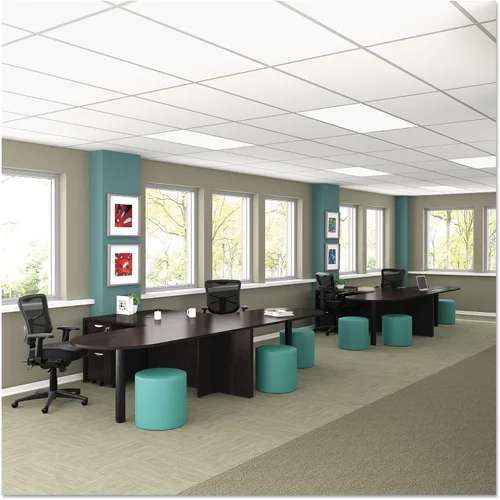 Vista 2 de Alera Elusion Series Silla multifunción de malla con respaldo medio, color negro
