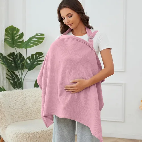 Vista 22 de Funda de lactancia para bebé con aro rígido, transpirable y suave 100% muselina de algodón, delantal para lactancia y extracción de leche del bebé
