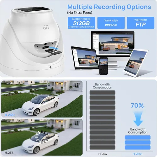 Vista 8 de VIKYLIN 8MP Full Color PoE IP Camera Outdoor with F1.0 Large Aperture Lens Cool white/8MP