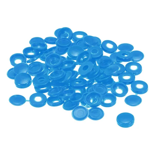Vista 19 de uxcell 100 tapas de rosca con bisagras de 0.118 pulgadas (0.118 in), cubiertas de plástico para tornillos plegables para arandela, cubierta