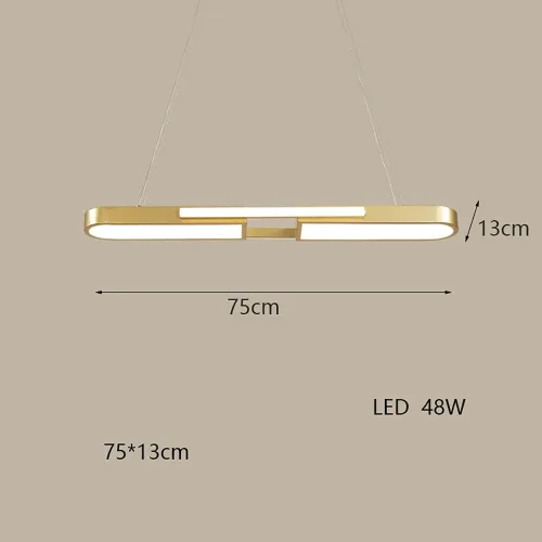 Vista 5 de Genérico Araña moderna, Lámpara LED de atenuación de la mesa de comedor de hierro forjado ovalada luces colgantes rectángulo restaurante colgante