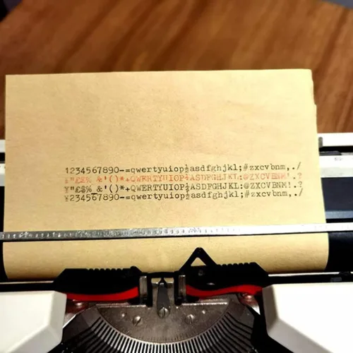Vista 6 de Máquina de escribir manual a la antigua, máquina de escribir, botones flexibles y portátiles, escritura a mano clara, para letras, escritura Negro