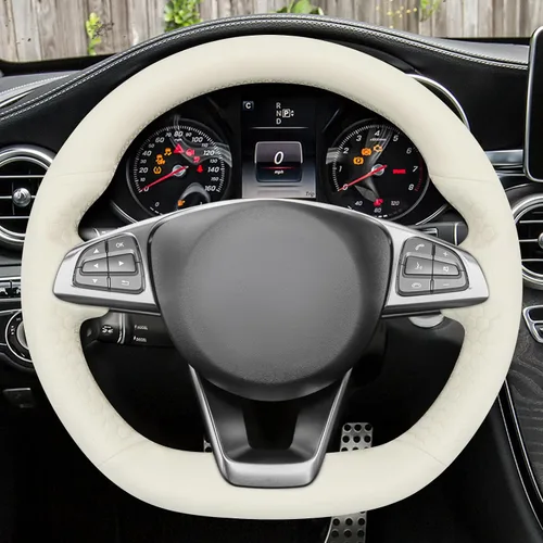 Vista 3 de MEWANT Cubierta del volante para Benz W205 AMG C43 C117 AMG GLA 45 X156 C218 W213 X253 C253 GLC 43 AMG W166 W222 SLC R172 R231