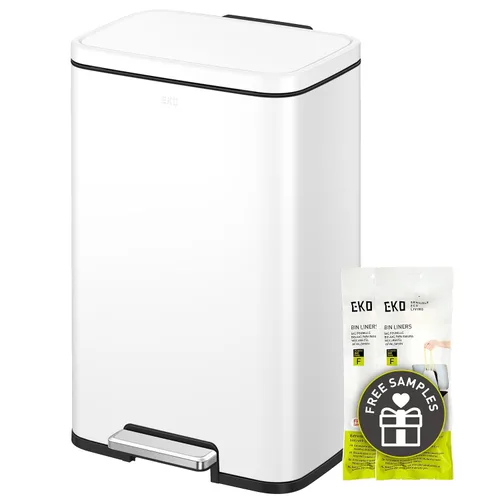 Vista 14 de EKO Madison - Cubo de basura de acero inoxidable cepillado de 1.6 galones o 6 litros, cubo de basura o cubo de reciclaje, forro interior extraíble