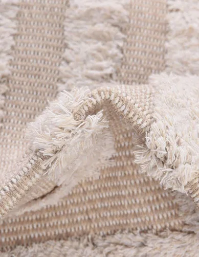 Vista 7 de Unique Loom Casa Collection Toluca - Alfombra rectangular de 2 pies 3 x 3 pies, color beige y marfil