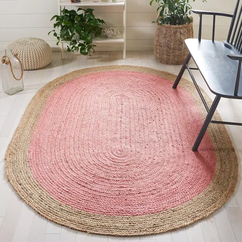 Vista 12 de SAFAVIEH Natural Fiber Collection - Alfombra ovalada, 2 pies 6 pulgadas x 4 pies, ovalada, azul aguamarina y marrón natural, yute hecho a mano