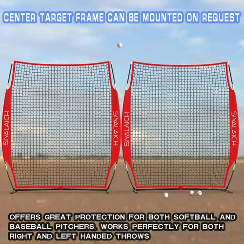 Vista 9 de Pantalla portátil de bateo y lanzamiento para béisbol/sóftbol, funciona tanto para jugadores diestros como zurdos y protege a lanzadores