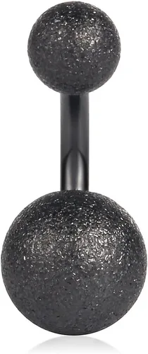 Vista 2 de Ruifan 14G 0.236 in 1/4 pulgadas 316L Acero quirúrgico cristal ferido CZ corto ombligo aretes de ombligo anillos de botón 4-6 piezas