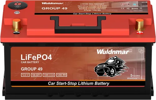 Vista 13 de Batería de arranque y parada de coche de litio G27 12V 80AH de alto rendimiento con 1300CCA y 60 meses de garantía