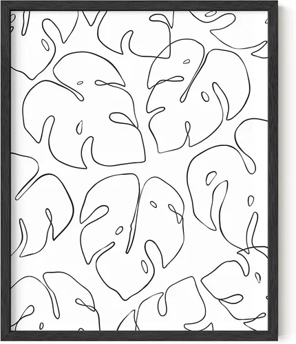 Vista 20 de HAUS AND HUES Arte de pared minimalista - Dibujo moderno de líneas abstractas, impresión de boceto femenino simple, obra de arte para el hogar