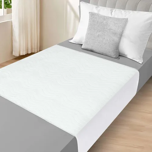 Vista 15 de Almohadillas de Cama Lavables Impermeables para Incontinencia de Adultos, Almohadillas de Humedad Reutilizables, Protector de Colchón, Almohadillas